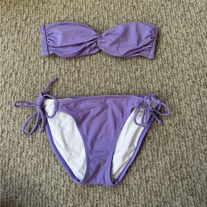Victoria’s Secret Purple Bandeau Halter Bikini Set XS